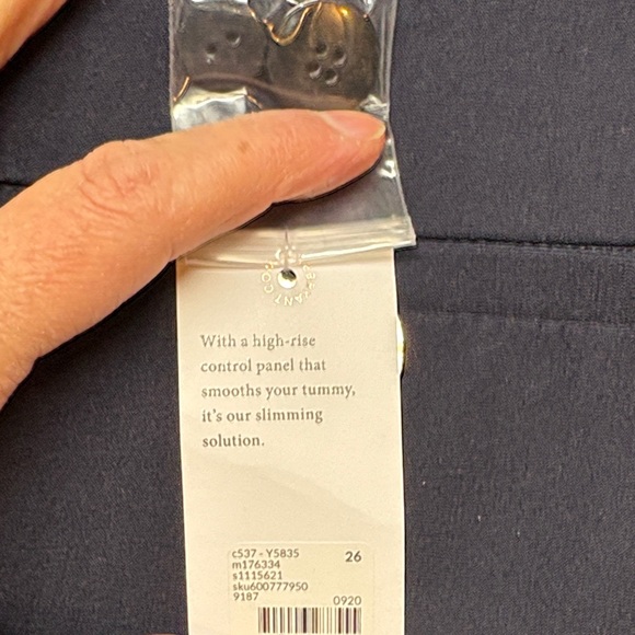 Lane Bryant Navy High-Rise Straight Leg Tighter Tummy Fit Trousers NWT Size 26 - Picture 6 of 8